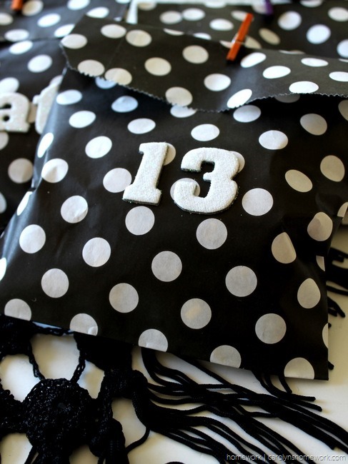Black, White & Glitter Halloween Treat Bags via homework - carolynshomework (1)