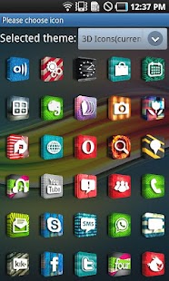 3D Icons GO LauncherEX Theme - screenshot thumbnail