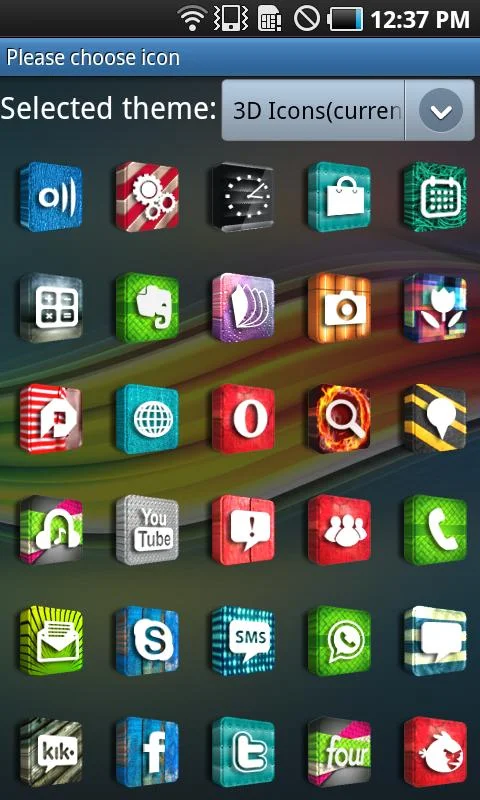 3D Icons GO LauncherEX Theme - screenshot