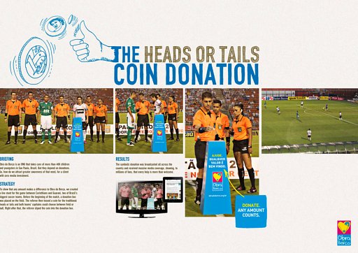 The heads and tails coin donation