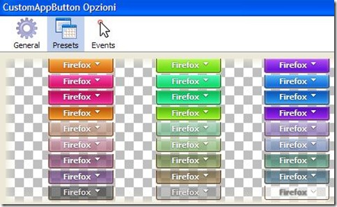CustomAppButton cambiare colore al pulsante arancione Firefox