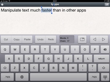 Tyype – Gesture Text Editor for iPhone and iPad