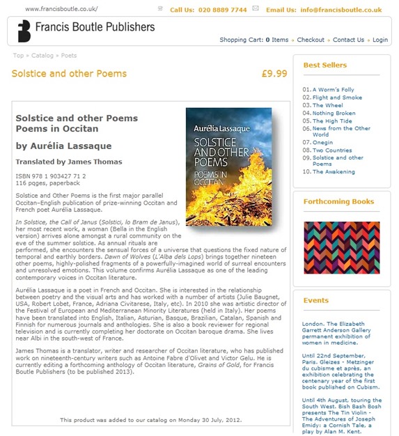 Francis Boutle Edicions Aurelie Lassaque Primièra publicacion en anglés