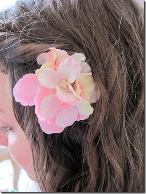 flower in her hair