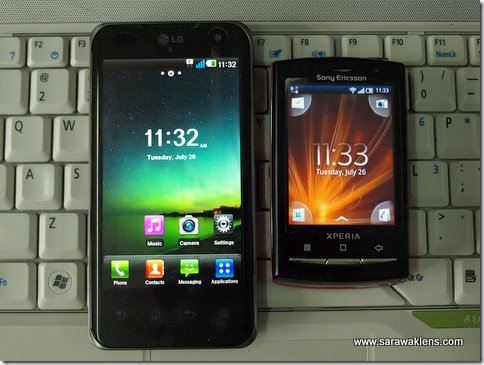 LG Optimus 2X P990 and Sony Xperia X10 Mini Pro