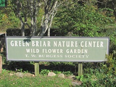 Cape Cod Columbus weekend 2012..Sat. Green Brier Nature Center sign near house