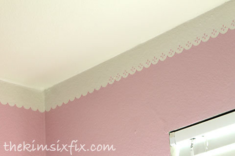 Painting faux crown molding
