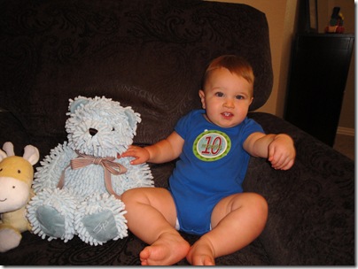 3.  Knox with Bear 10 months