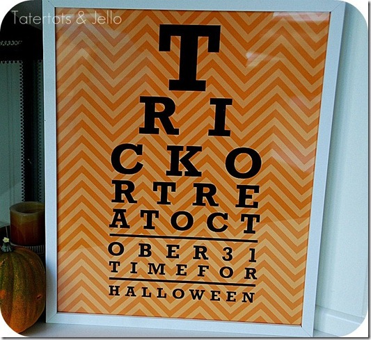 halloween eye chart printable chevron