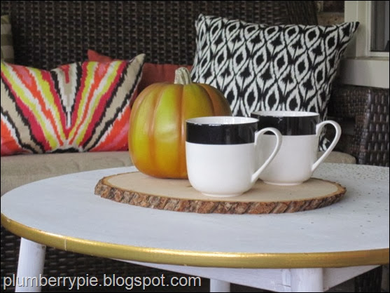 {plumberry pie} fall porch table