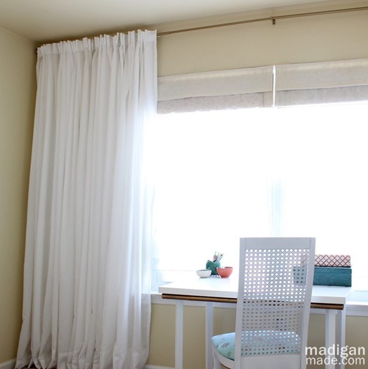 How To Create An Extra Long Curtain Rod, Tension Rod Curtains Over Blinds