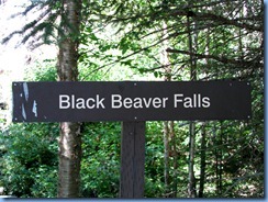 5559 Ontario - Sault Ste Marie - Agawa Canyon Train Tour  - Agawa Canyon stop - Black Beaver Falls sign