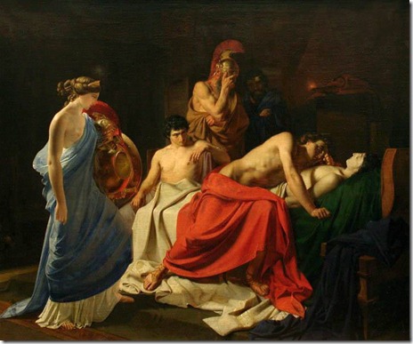 Achilles and the body of Patroclus - Nikolai Gay
