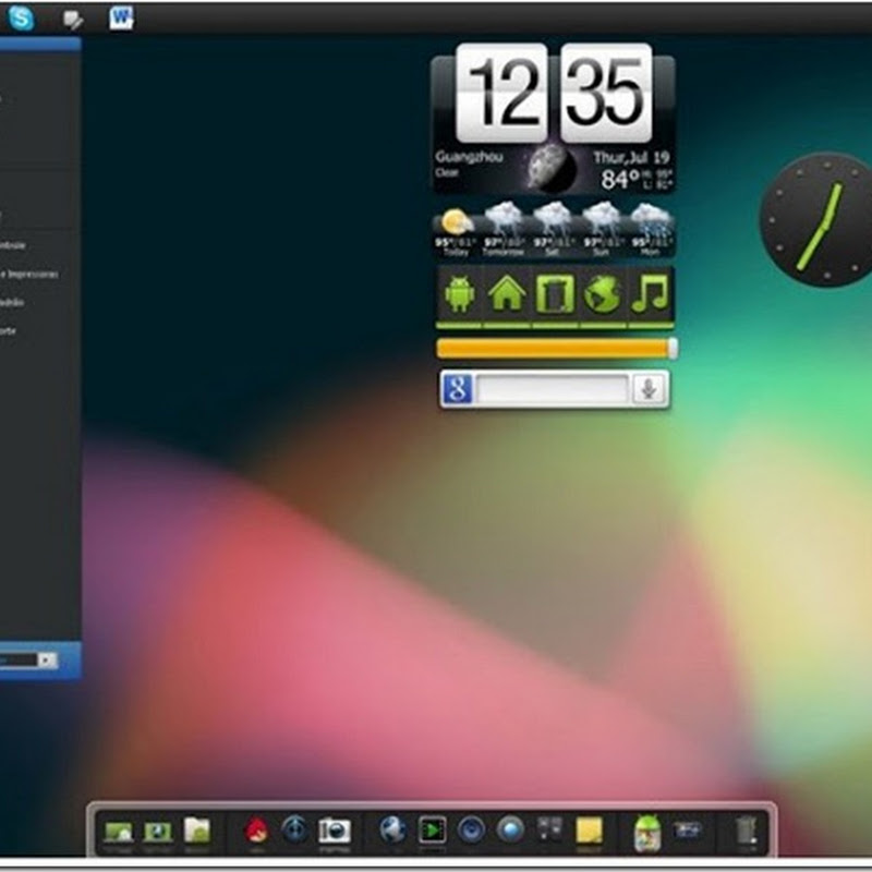 APPLY ANDROID SKIN PACKs FOR WINDOWS 7