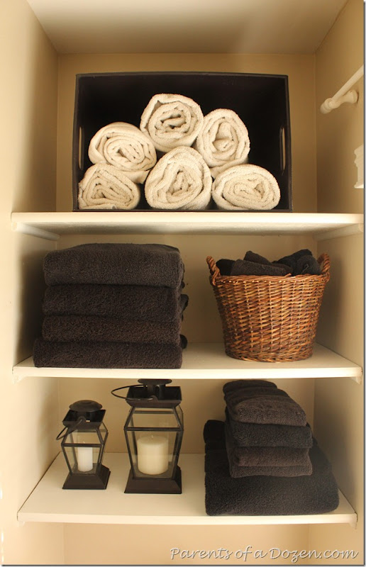 Parents of a Dozen: How-to add Shelves for added Bathroom Storage