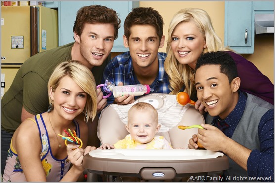 The heavily airbrushed cast of the ABC Family comedy BABY DADDY.