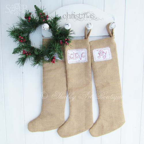 Shabby Art Boutique - burlap stockings 1
