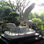 beautiful bird statue at ueno zoo in Ueno, Japan 