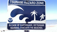 Vero Beach tsunami sign