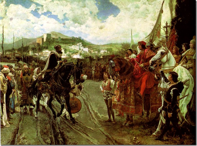 Francisco Pradilla Ortiz -Capitulación de Granada (detalle), 1882