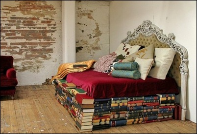 bed of books