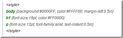 contoh snippet CSS dokumen HTML