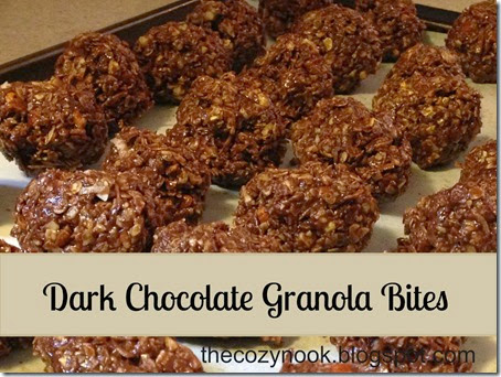 Dark Chocolate Granola Bites - The Cozy Nook
