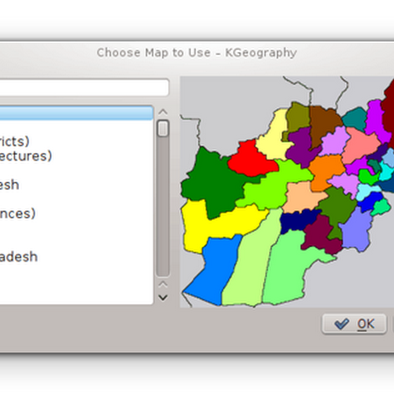 KGeography herramienta de geografía para KDE: introducción.