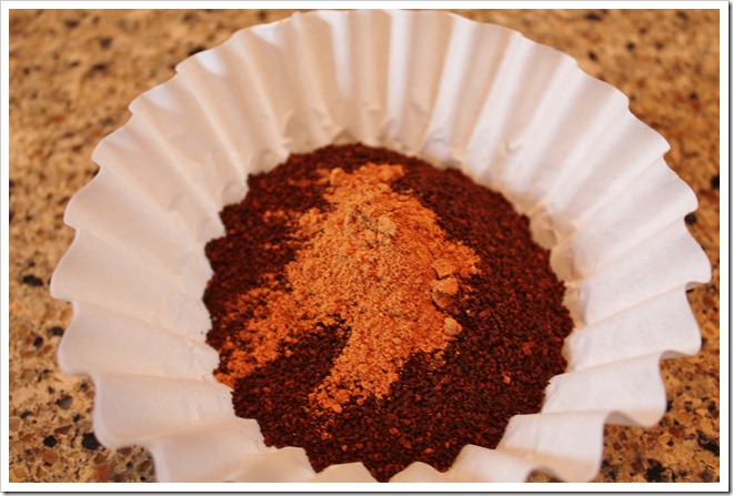 Pumpkin Spice on coffee grounds