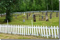 Very  old cemetery on the hillside in Dawson City, YT