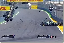 L'incidente di Webber nel gran premio d'Europa 2010