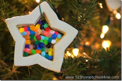 Perler bead filled star Christmas ornament craft for kids Perler bead filled star Christmas ornament craft for kids