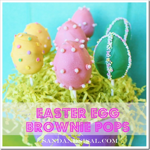 Easter Egg Brownie Pops 