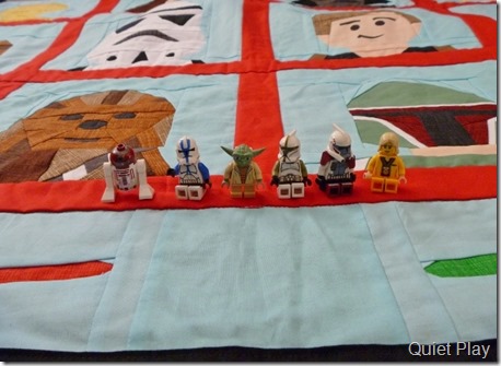 LEGO Star Wars paper pieced quilt