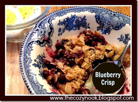 Blueberry Crisp - The Cozy Nook