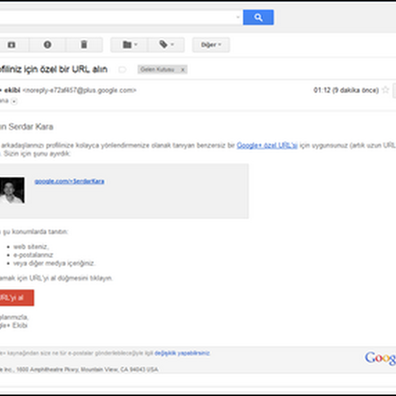 Google+ Kişiye Özel URL Dönemi Başladı