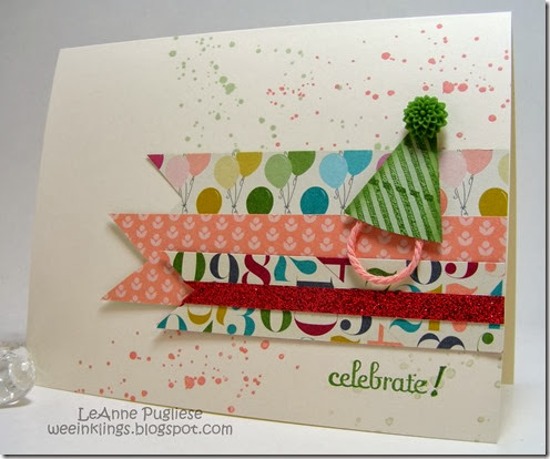 LeAnne Pugliese WeeInklings Paper Players 184 Celebrate Birthday Card Stampin Up