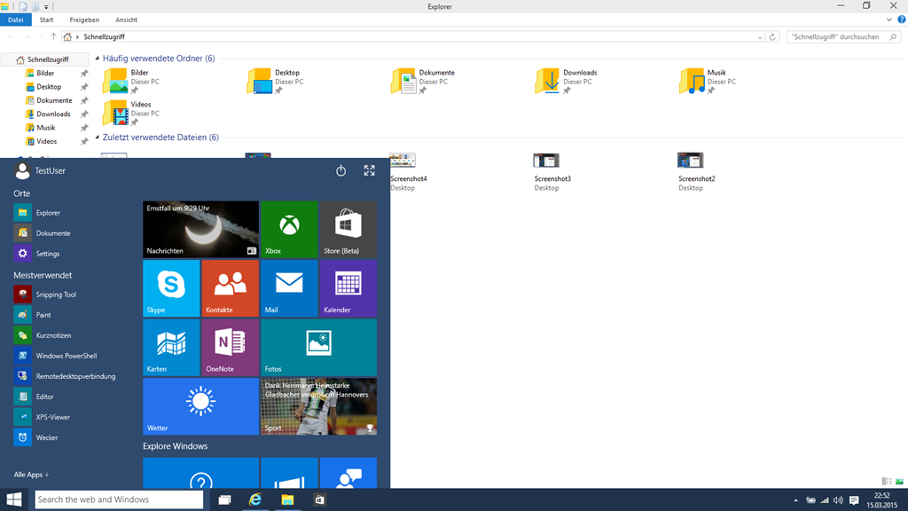 Windows 10 Screenshot 1