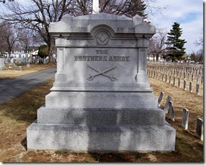 Ashby Brothers Tomb Stone in Stonewall Cemetery