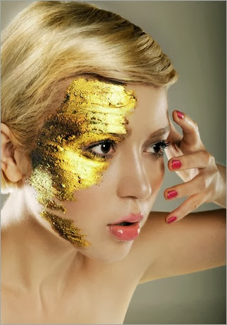 gold-paint-makeup