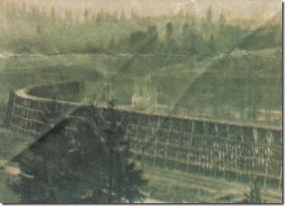 Cowlitz River Railroad Bridge in Kelso, Washington in 1925