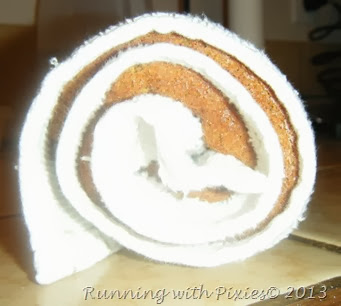 pumpkin roll in a towel