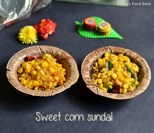 Sweet corn sundal recipe - 2 verisons