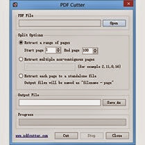 برنامج تقطيع ملفات البى دى اف PDF Cutter - الواجهة الرئيسية