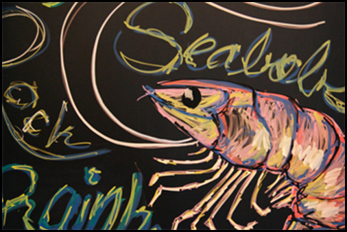 chalkboard shrimp
