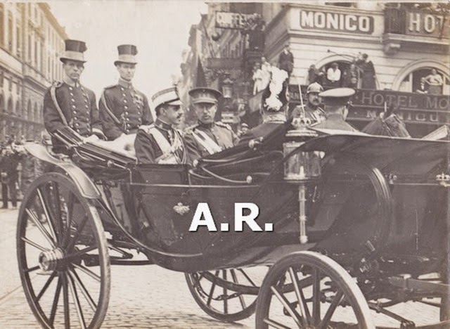 Fotografía antigua Alfonso XIII viaje a Bruselas