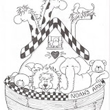 NOAH'S ARK COLORING PAGES
