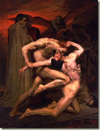 William Bouguereau, Dante et Virgile, 1850, huile sur toile, 281 x 225 cm, Musée d’Orsay, 