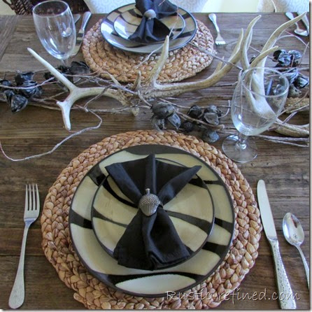 Beautiful Tablescape with a Woodsy Style