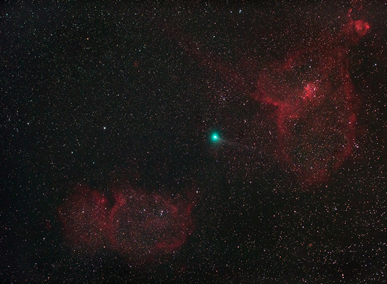 cometa Jacques, IC 1805 e IC 1848